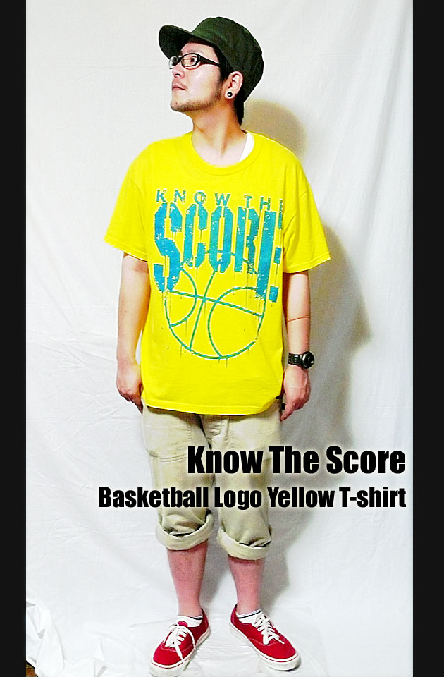 ノウザスコア Basketball Logo Yellow Ｔシャツ