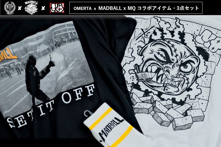 【即納】Omerta x Madball x MQ / - Tシャツ x Tシャツ x ソックス(3点セット)