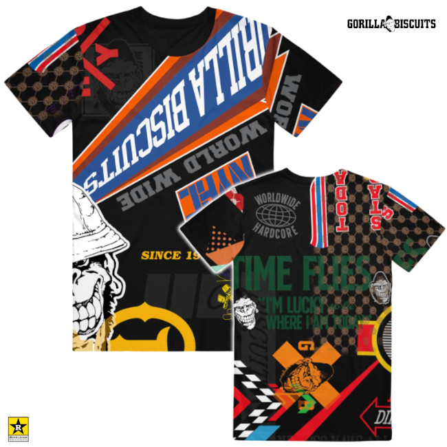 Gorilla Biscuits /ゴリラ・ビスケッツ - Collage All-Over Tシャツ(ブラック)